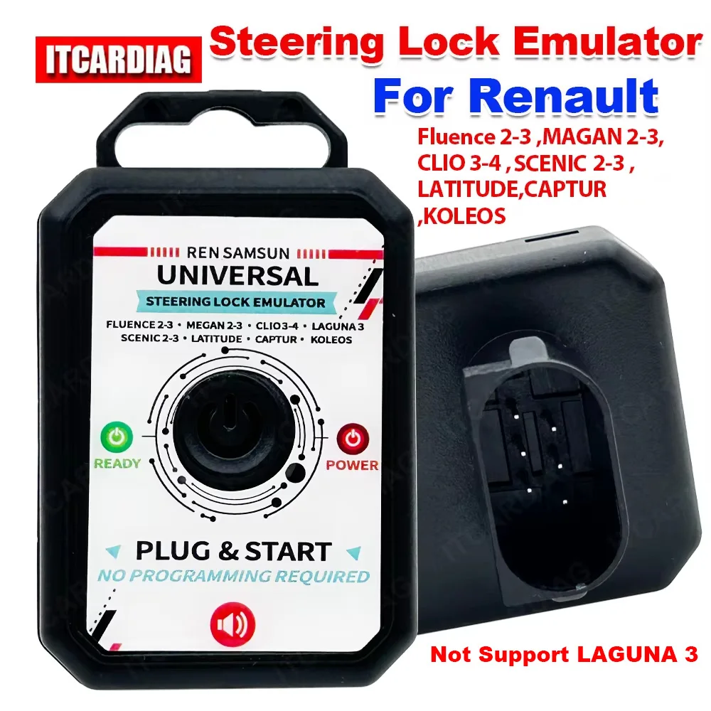 Emulador de bloqueo de dirección Universal para coche, simulador ESL ELV con sonido de bloqueo para Fluence 2-3/ MAGAN 2-3, para Renault y Samsung
