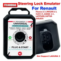 For Renault Emulator For Samsung Universal Steering Lock Emulator Simulator ESL ELV with Lock Sound For Fluence 2-3/ MAGAN 2-3