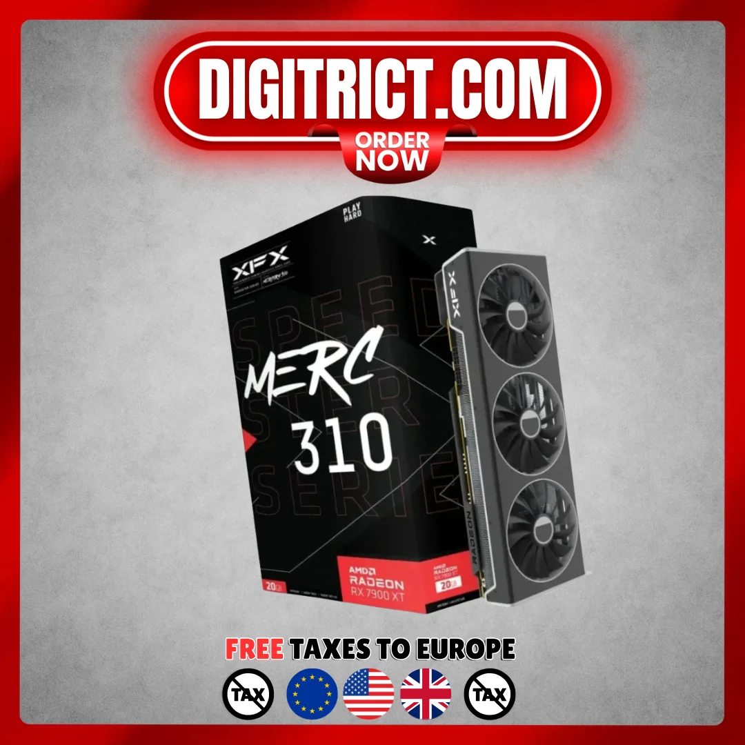 

Used Speedster MERC310 AMD Radeon RX 7900XT Black Gaming Graphics Card with 20GB GDDR6, AMD RDNA 3 RX-79TMERCB9