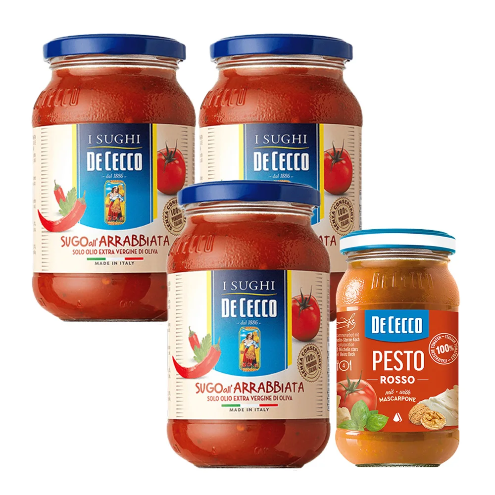 DeCzech Arabia Ta sauce 400g x 3 pieces + red Pesto 200g x 1 pieces/check your consumption date