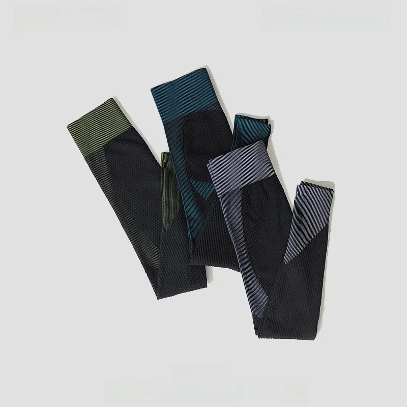 Wysokiej talii Fitness legginsy gimnastyczne damskie bezszwowe Push Up rajstopy energetyczne trening Running Activewear kontrola brzucha spodnie jogi — zdjęcie 2