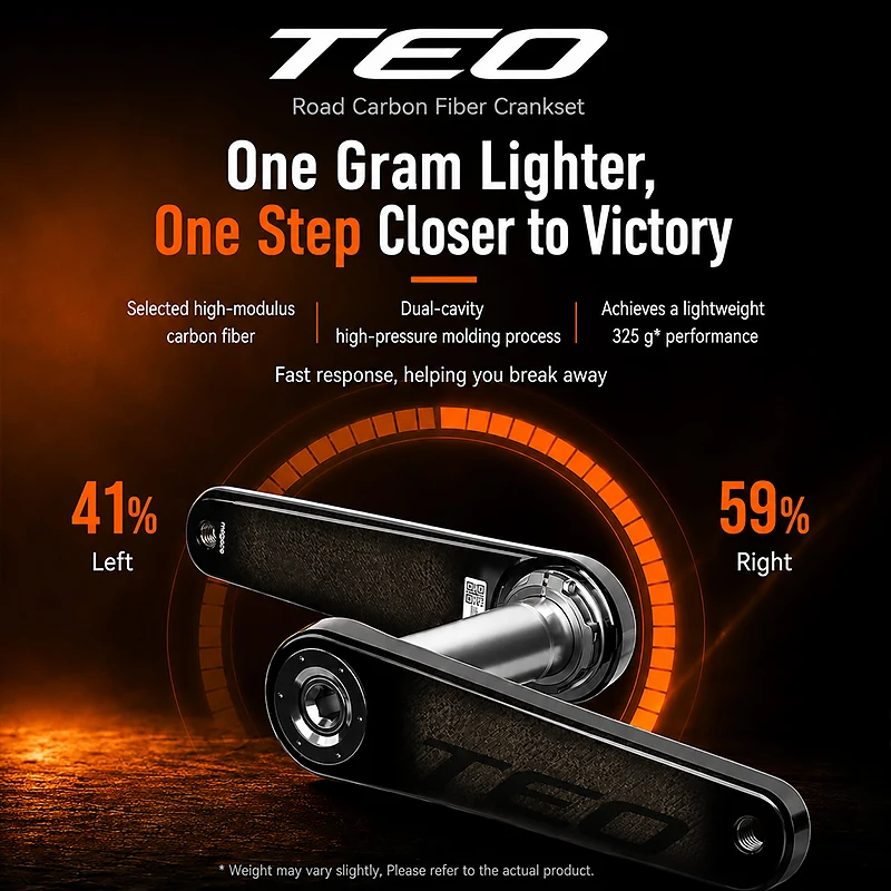 Magene TEO P515 Spider Power Meter Crankset Carbon Fiber Crank Power Meter High Performance High Precision Road Bike Power Meter - view 5