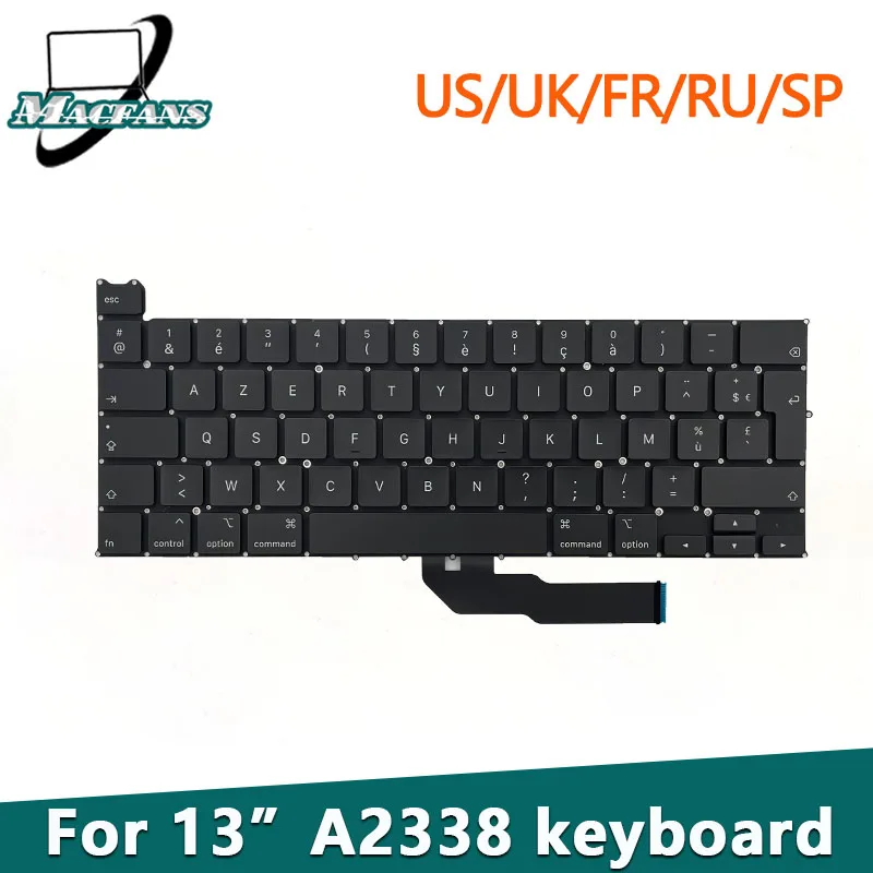 

Brand New A2338 Keyboard for MacBook Pro 13" US UK Spain Russian French Italy Arabic Germany Standard Replacement 2020 EMC 3578