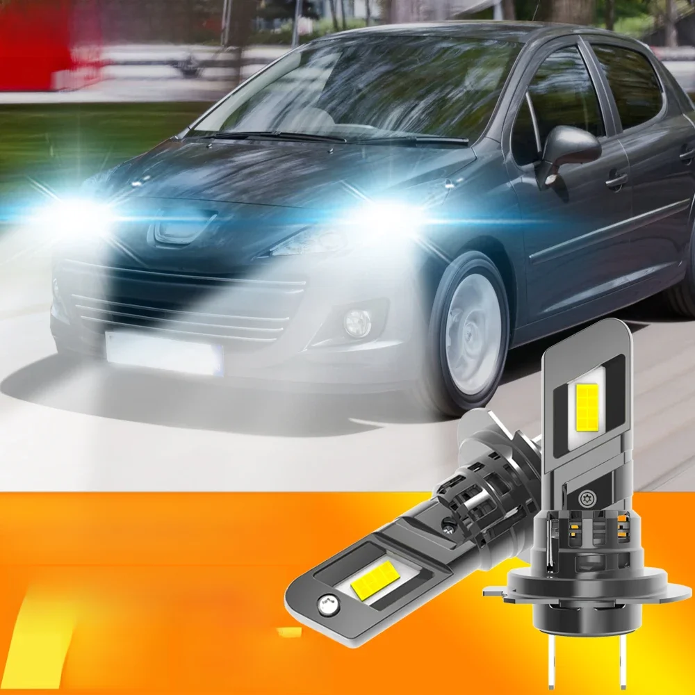2x haute puissance H7 phare Led Canbus sans erreur H18 ampoule de voiture 6000K lumière blanche Moto Diode lampe 12v 55w pour Peugeot 207 2006 ~ 2015