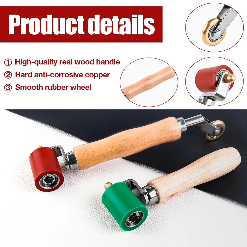 40mm Silicone Handwheel, Silicone + Brass Double-ended Seam Roller, 6mm Brass Pressure Wheel, PVC Seam Welding Tool/Welding Tool