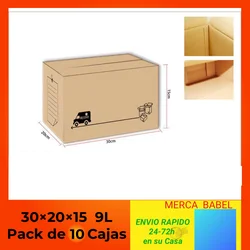 [Confezione da 10] Scatola di cartone pieghevole multiuso per imballaggio in movimento Pacchetto di stoccaggio di spedizione Tutti 40x30x25 30L, 50x35x30 50L, 60x40x40 95L, 80x40x40 125L
