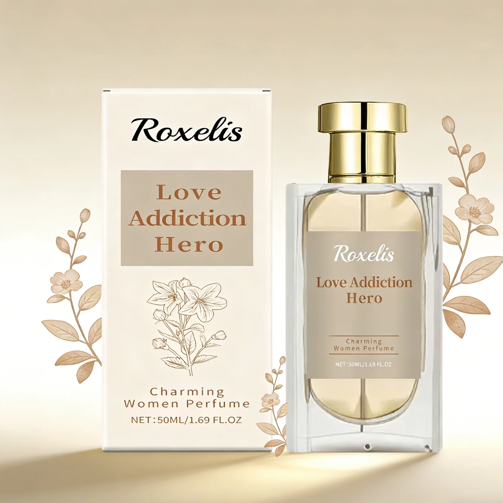 

ROXELIS 50 мл Очаровательный женский парфюм Eau de Parfum, стойкий аромат с нотами колокольчика и жасмина, свежий и элегантный, идеальный для свиданий.