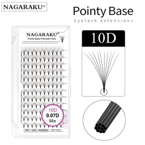 Nagaraku scharfe schmale Stangen vorgefertigte Wimpernbeatscher 0,07 mm 4D-10d 120 Fein feine Finisher Russos Lüftervolumen 8 Hauptverkäufe Russian Volume Fans - №6