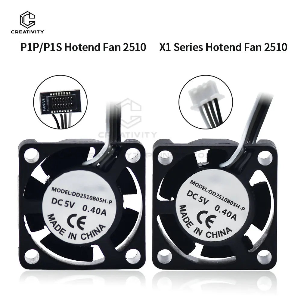 

2510 5V Cooler Fans Fit Bamboo Bambulabs P1P,P1S Hot End Axial Fan for Bambu Lab X1,X1C 3D Printer Hotend Cooling Fan