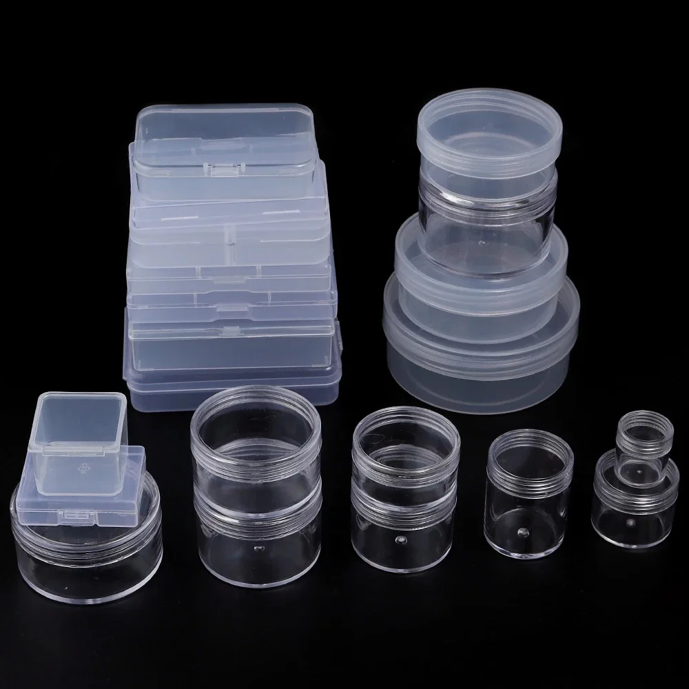 Boîte à bijoux de rangement en plastique Transparent, compartiment réglable, conteneur pour perles, boucles d'oreilles, bijoux, boîte rectangulaire, 1 pièce