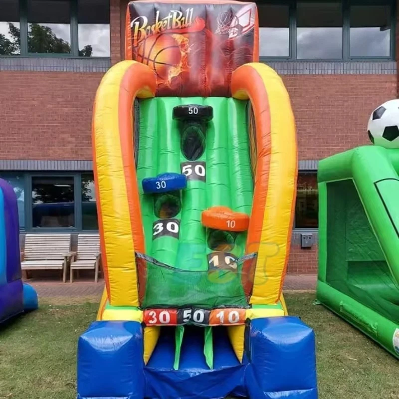2.5x2x3m de haut Durable PVC gonflable basket-ball tirer gonflable cerceau de basket-ball jeu pour enfants adultes en plein air fête amusant