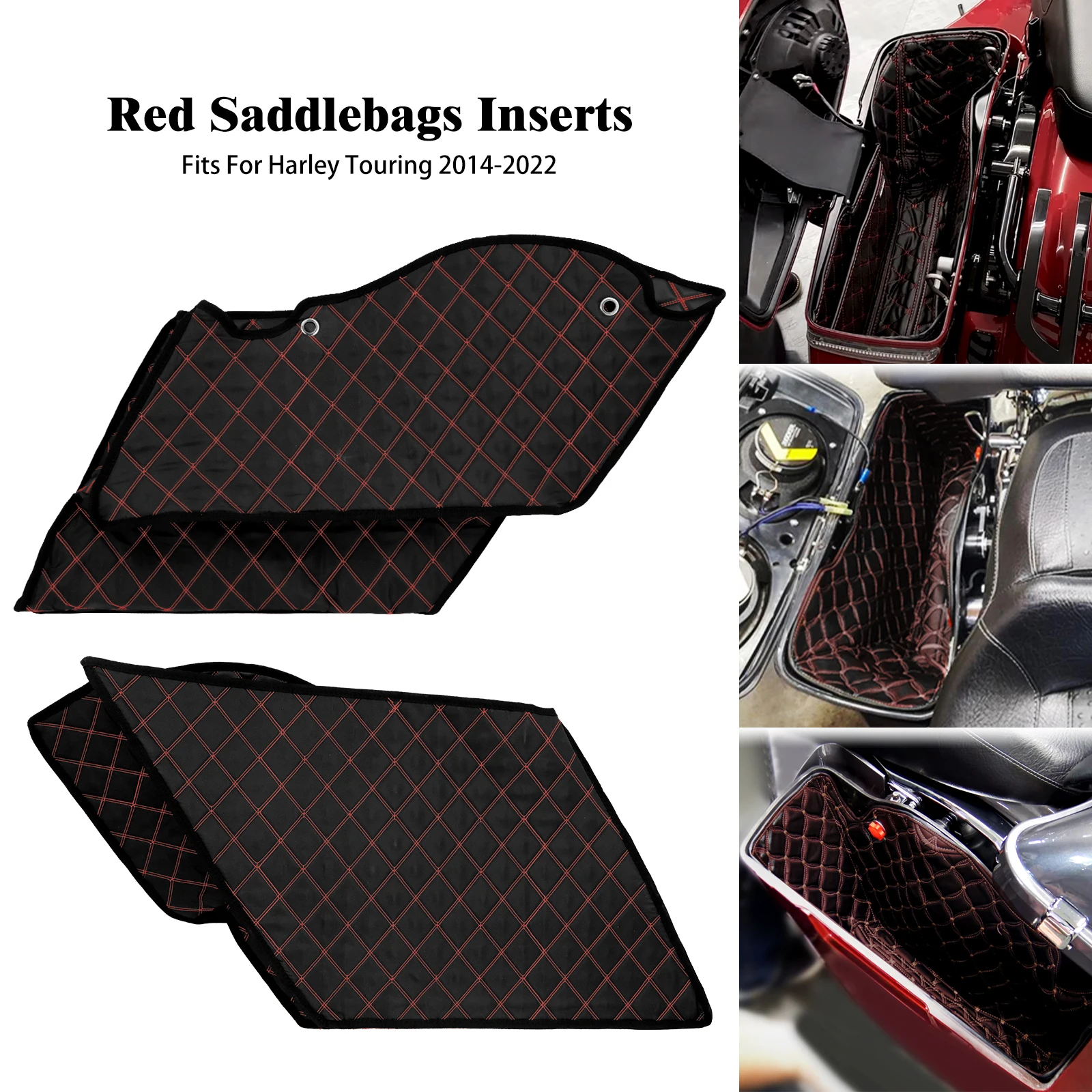Motorcycle Saddle Bags Fit For Harley Touring 2014-2023 For CVO Road Glide FLTRXSE FLTRXSTSE ST