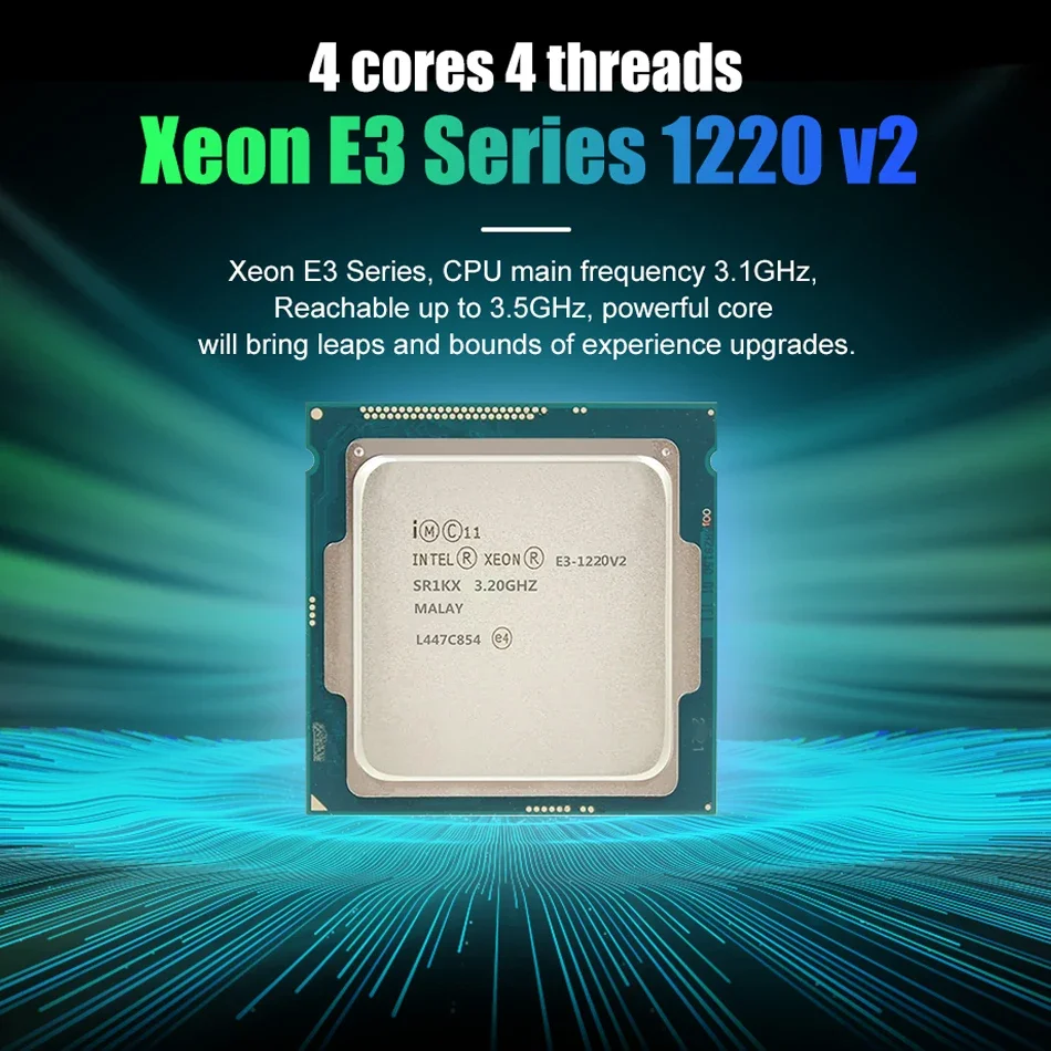 Processador Intel Xeon E3-1220 V2, LGA 1155, 3.1Ghz, Cache 8M, 4 Core, 4 Threads, TDP 69W, OEM Usado