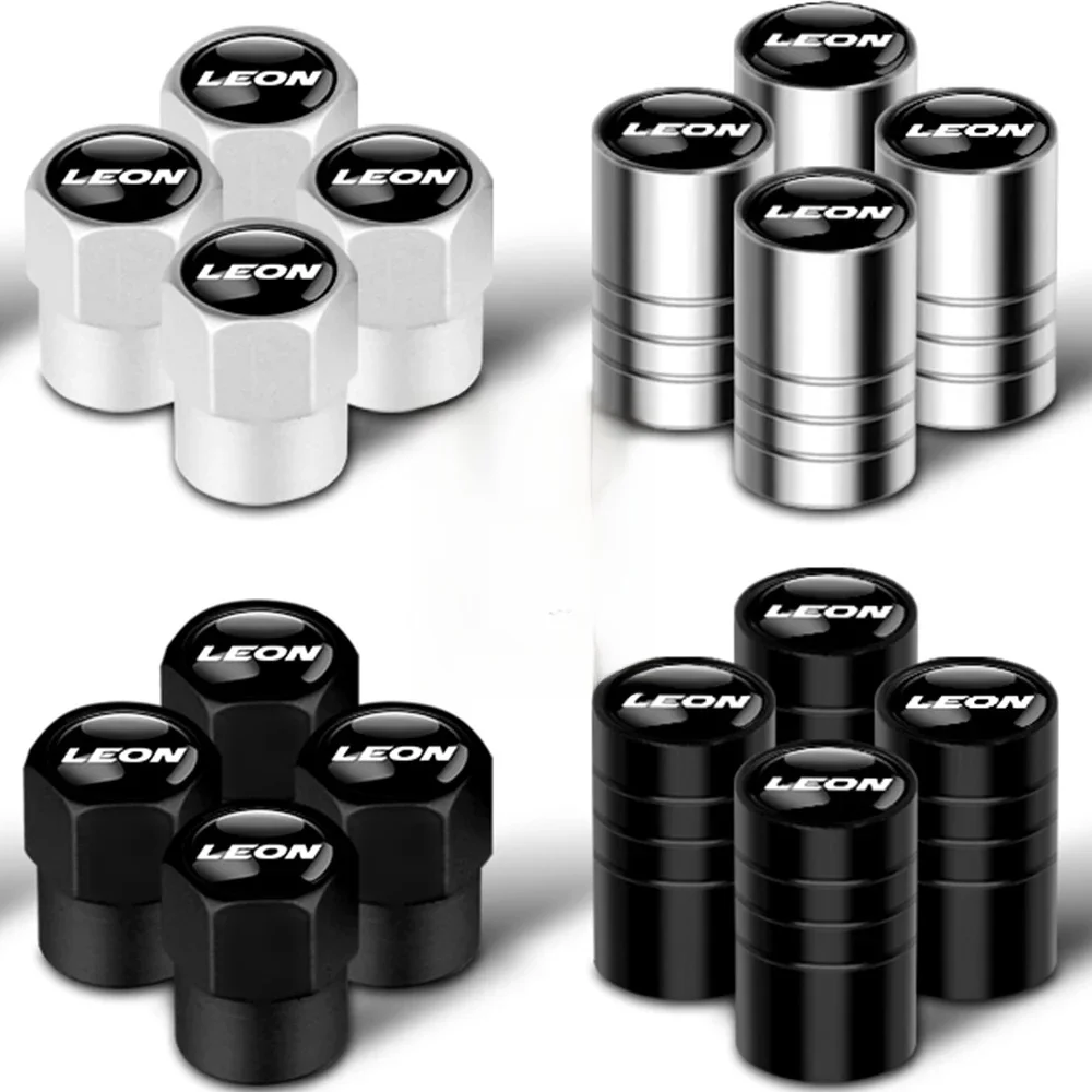 Bouchons de assujetde pneu de roue de voiture, couvercles de tige de assujet, badge LEON, Seat Ibiza 6J 6L Valentine Mk3 Mk2 5F Mk1 Cupra Formentor Ateca, 4 pièces