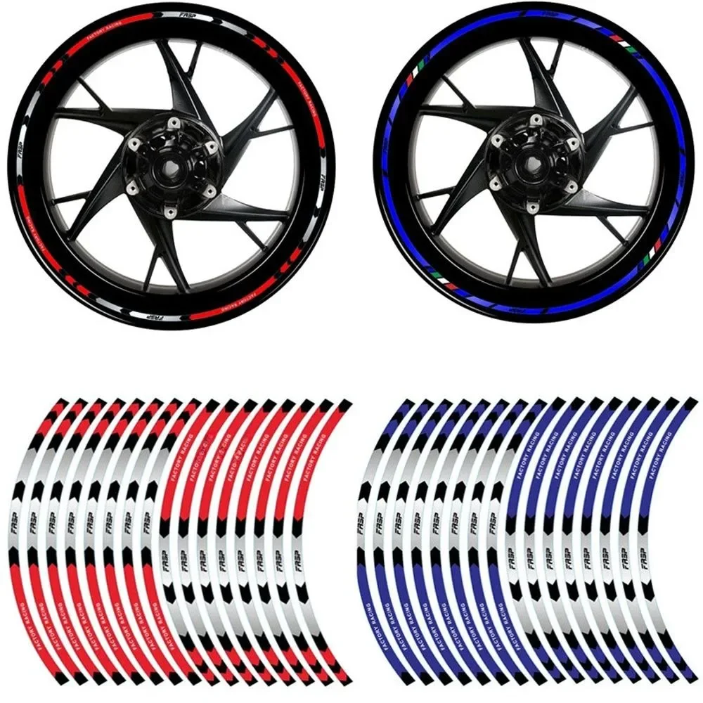 AliExpress NONE 16Pcs 17"18" Strips Motorcycle Wheel Stickers Car Reflective Rim Tape Motorbike Bicycle Auto Decals Universal for Honda