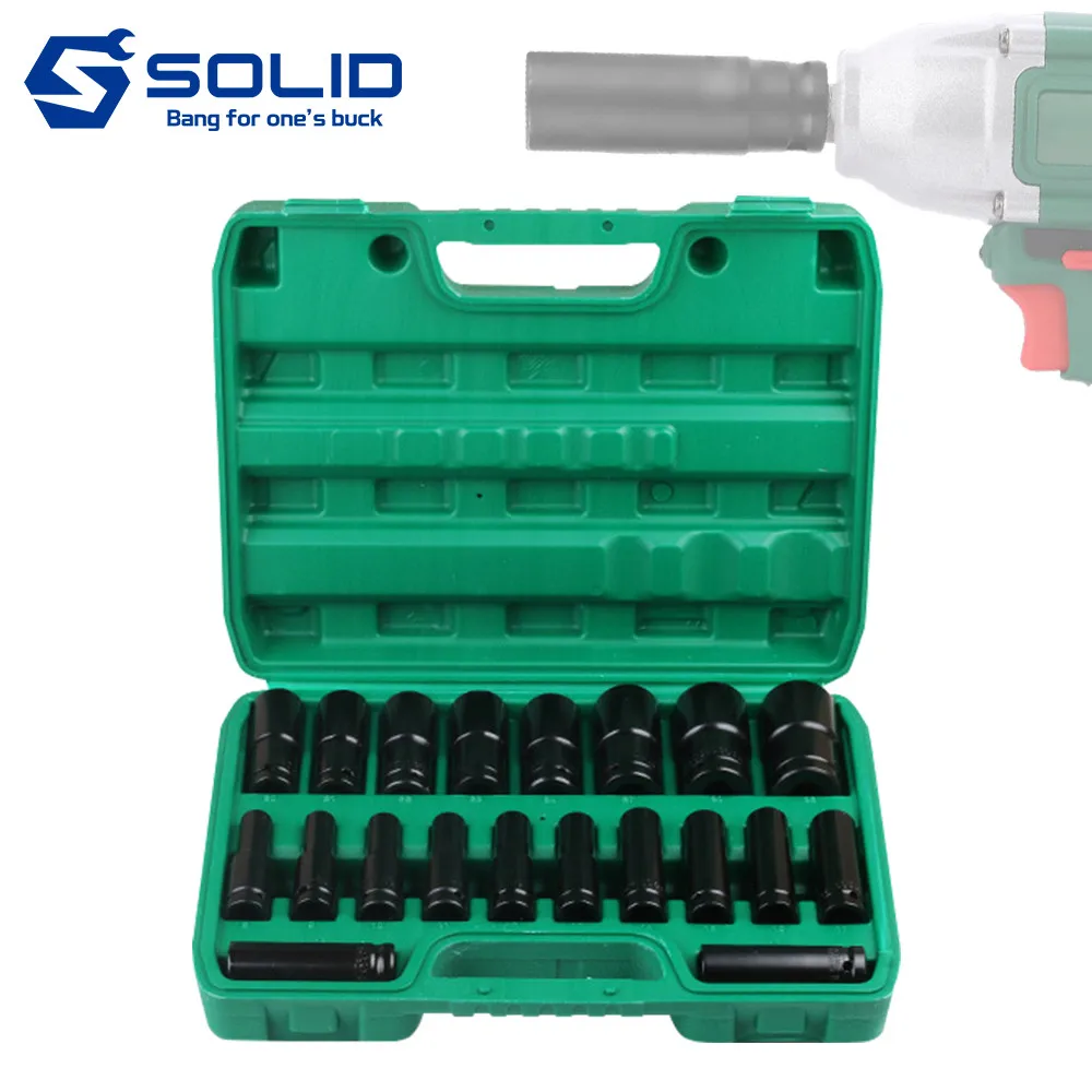 Solid 1/2 Impact Long Vax Al 20P Set Hexagonal Socket manual Wrench Long Impact Bocks