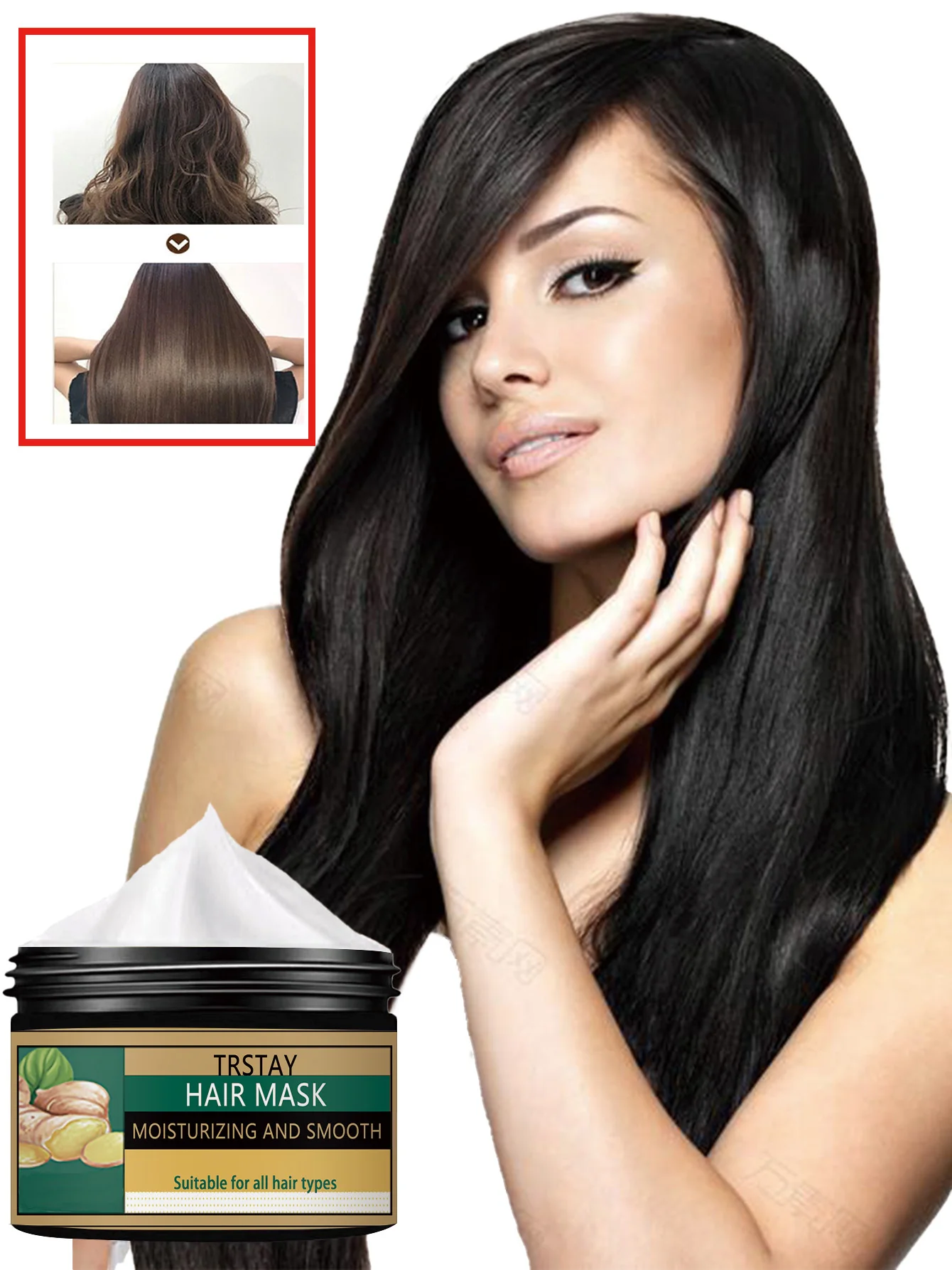 Moisturizing Smooth Nourishing Hair Cream Repairs Damaged Hair Scales Provides Non Sticky Touch Moisturizes And Wraps Around Hai - Image 3