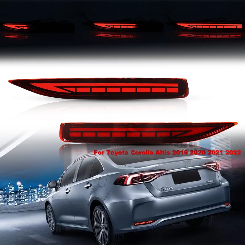 For Toyota Corolla Altis LED Rear Bumper Reflector Assembly Tail/Brake Rear Fog Lamps Turn Signal Light  Car Accessories 19-22