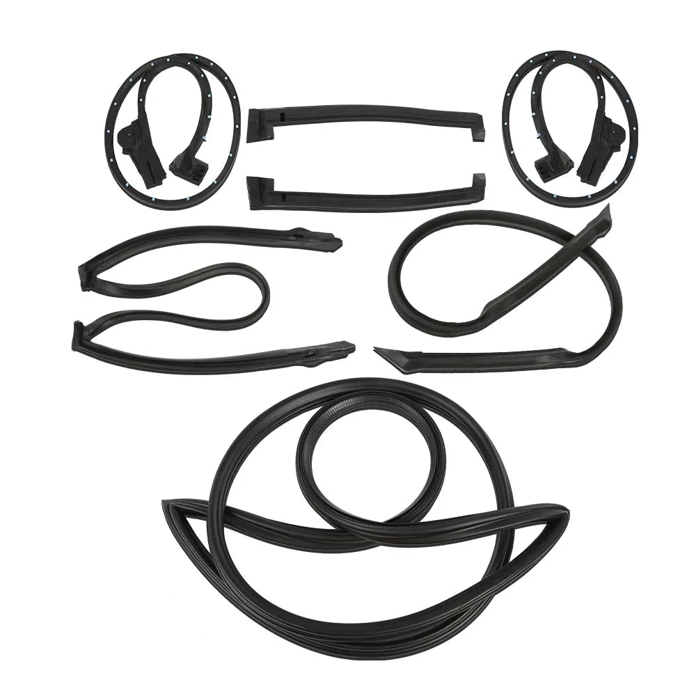 

Rubber Full Weatherstrip Kit Weather Strip Seal Kit Fit for 1984-1989 Corvette Black Replace for Gm 8489Ggw