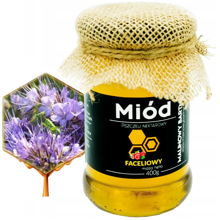 MIÓD FACELIOWY 400g 0.4kg Własna Pasieka - Zbiór Czerwiec 2024, z polski