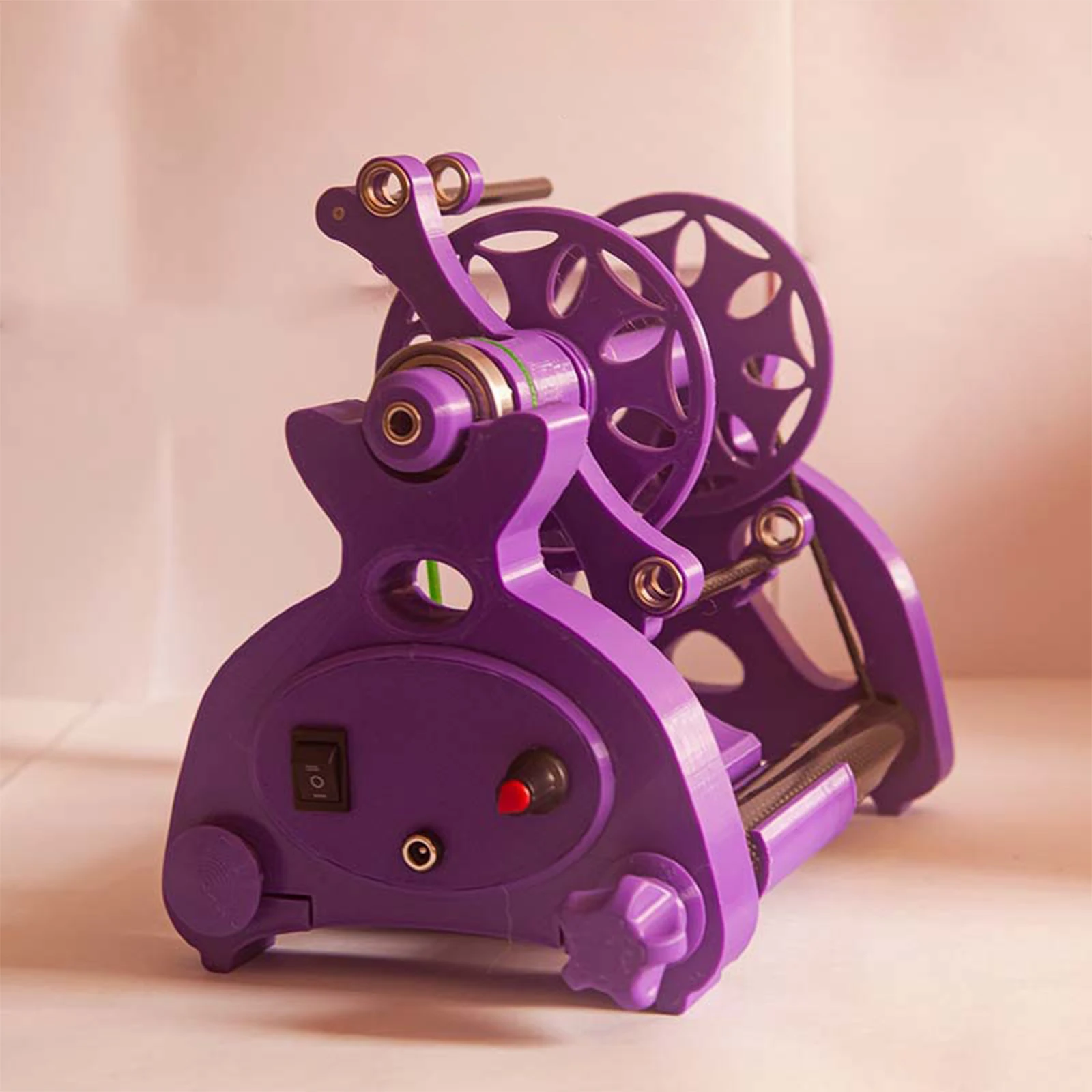 آلة لف الألياف سهلة الاستخدام، لفاف كرة غزل الحياكة، عجلة غزل كهربائية احترافية منزلية #3