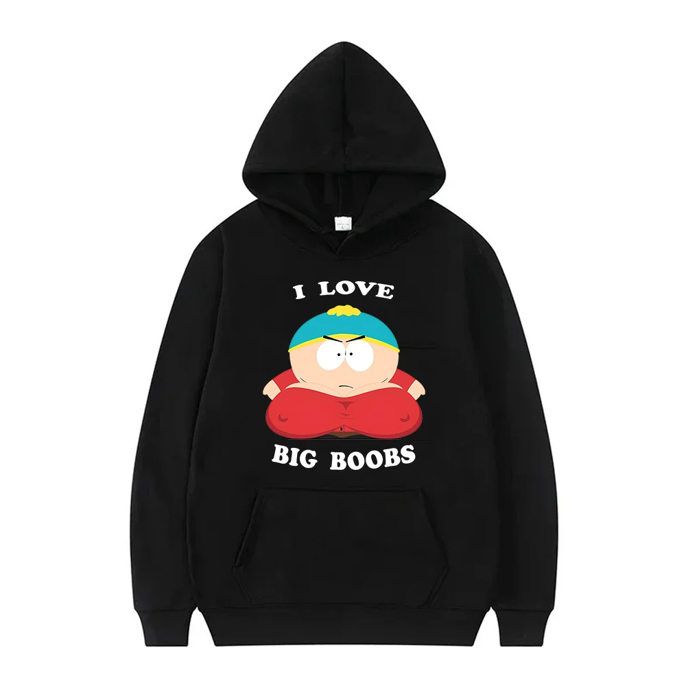 

South Park Print Men's Fleece Hoodie Autumn and Winter Hooded Sweatshirt Fashion Casual Warm Pullover