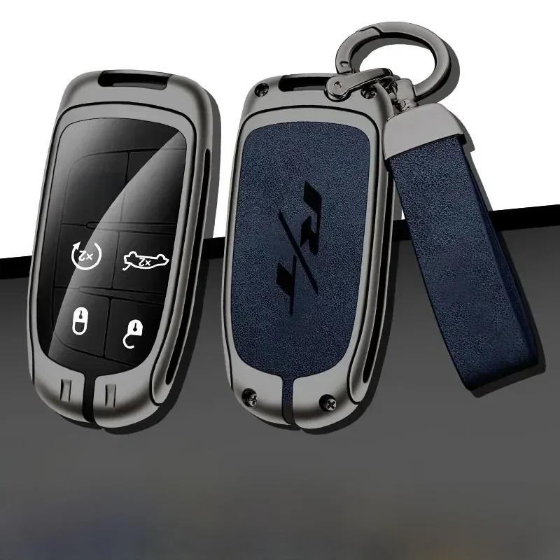Etui na kluczyk samochodowy ze stopu cynku do Dodge RT Challenger Charger Journey Ochraniacz na kluczyk samochodowy z logo DODGE R/T — 2