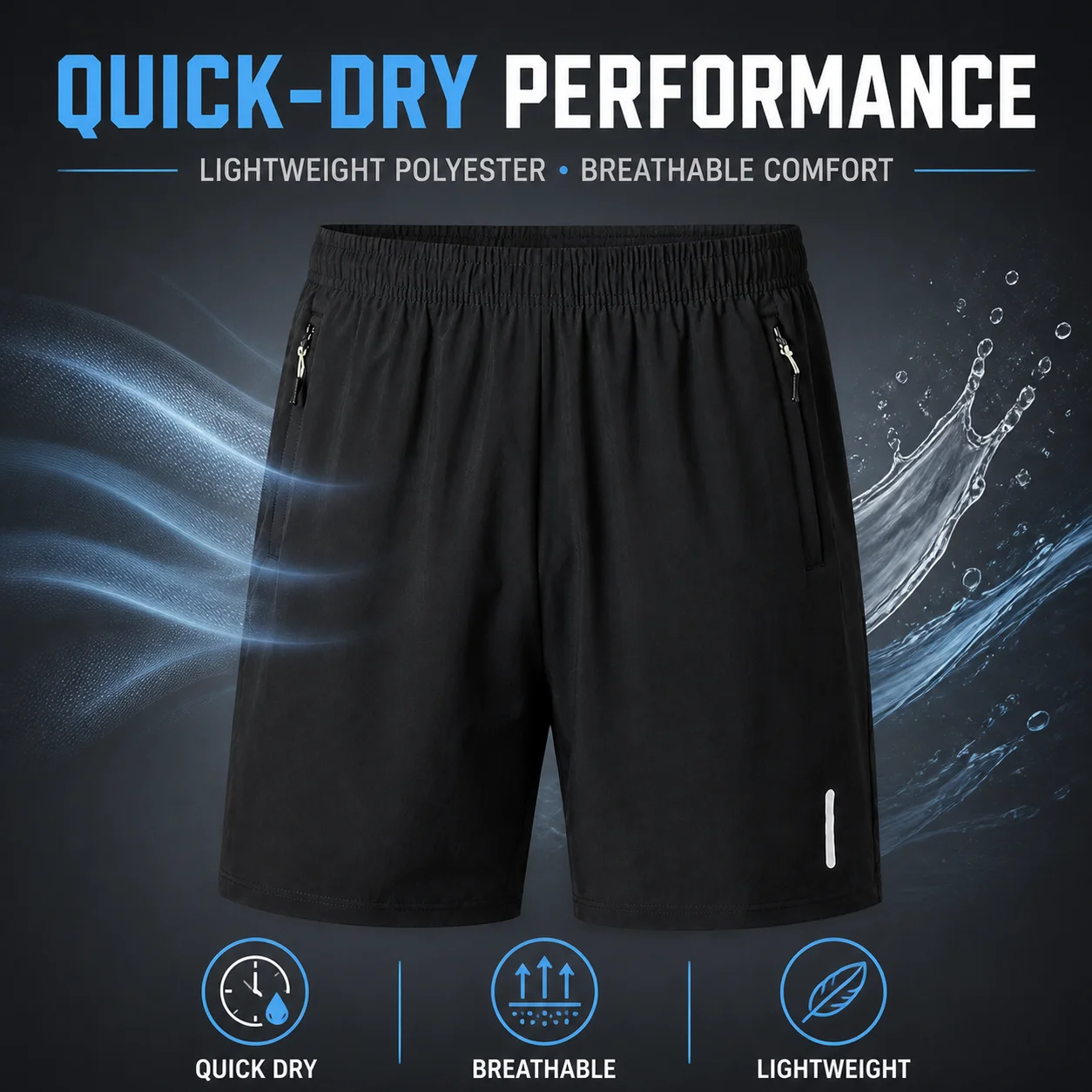 Lightweight Athletic Shorts for Men Quick-Dry Summer Sports Shorts with Elastic Waistband for Comfortable Fit 2026