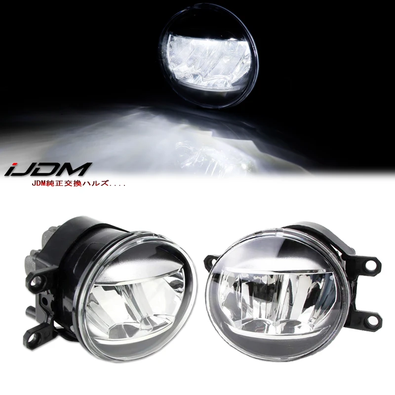 2 szt. Do Toyoty światła przeciwmgielne biały LED Fit Corolla RAV4 Camry Yaris reflektor samochód Lexus Prius CHR Hilux światła dzienne 12V