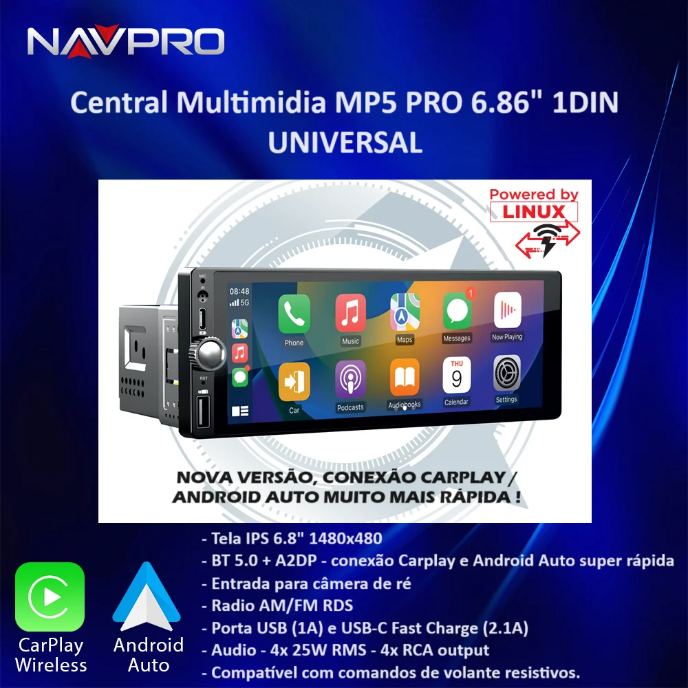 Central Multimedia MP5 Pro Screen 6.86 \