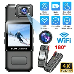 4K Mini Camera Outdoor Law Enforcement Recorder WIFI Camera With High-Definition Screen, High-Definition Police Bodycam