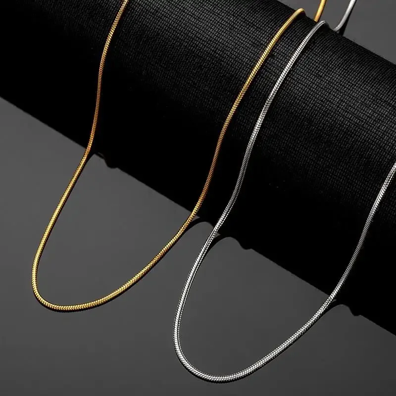 Hmeey Snake Chain Choker Naszyjnik ze stali nierdzewnej Minimalistyczny kołnierz dla kobiet Biżuteria męska Prezent ślubny — zdjęcie 2