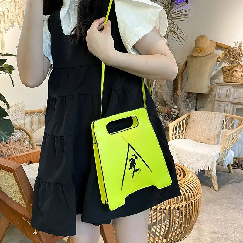 Nowość znak stopu torebka Tote torebki ze skóry Pu moda damska uwaga wybieg w toku torba typu crossbody torebki listonoszki — zdjęcie 2