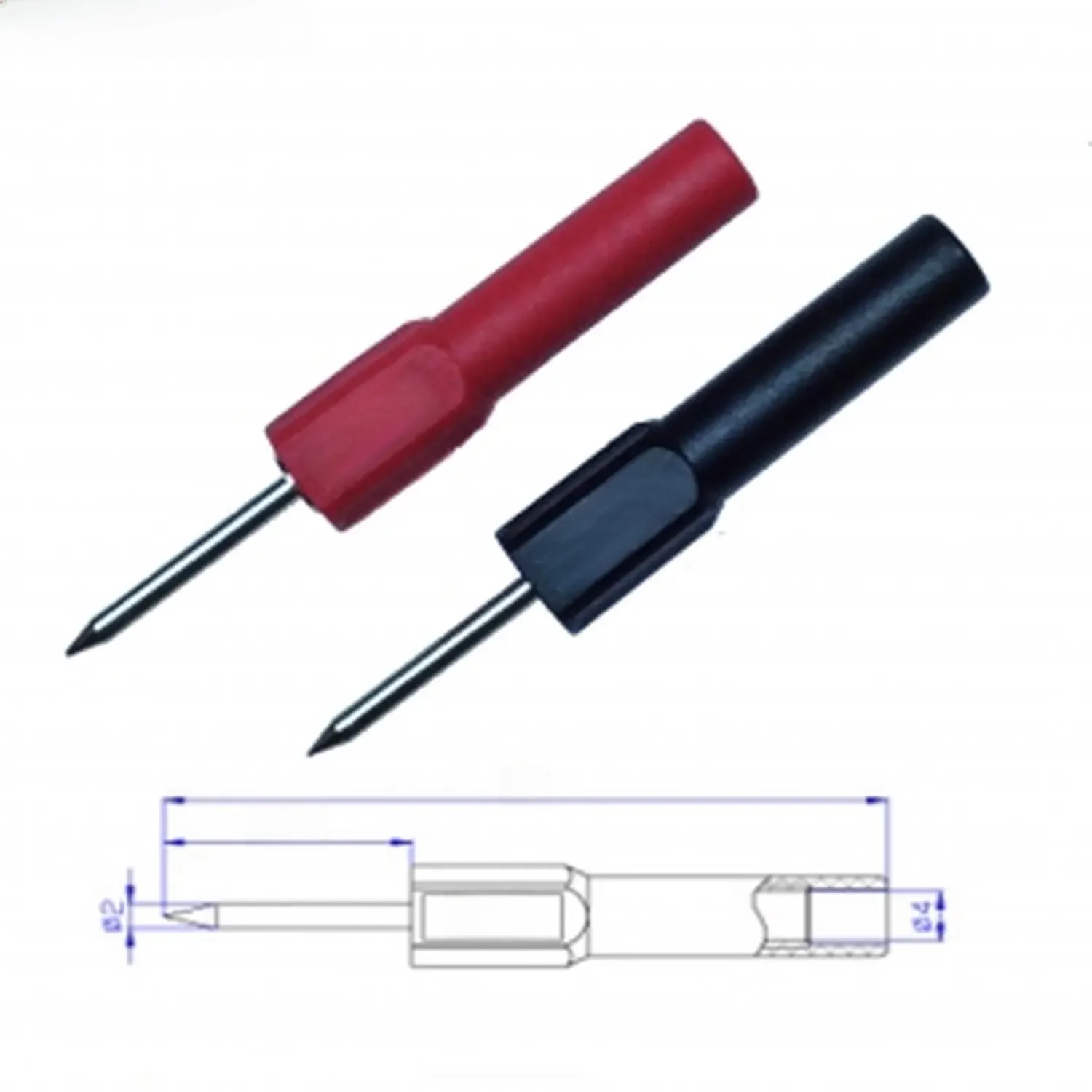 Ponta Teste Sonda para Banana, 4mm, Ad44702 mm