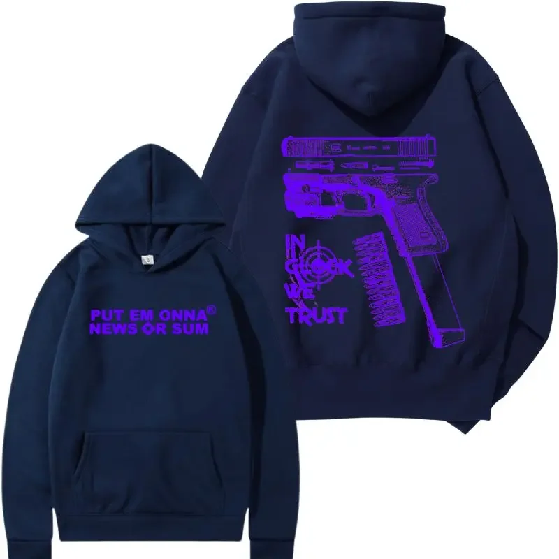 100% coton unisexe Style Put Em Onna News ou Sum 2 côtés sweat à capuche pour hommes/femmes vêtements pour hommes hauts