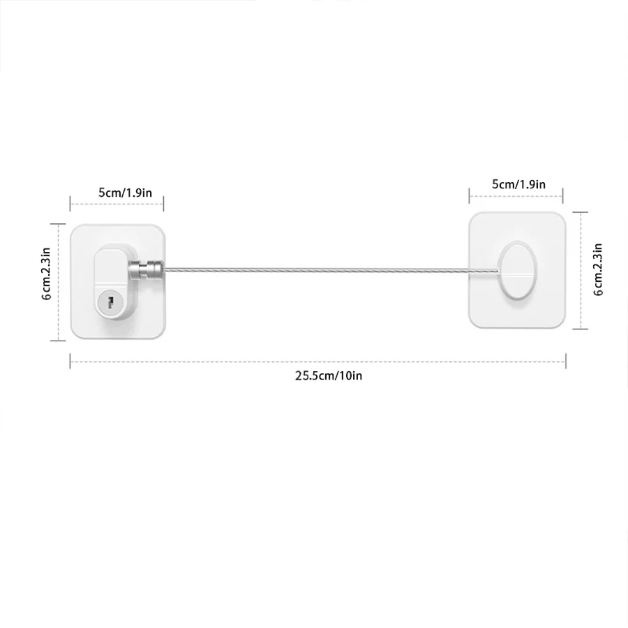 1pc/2pcs Child Safety Lock Dual Lock Design No-drill Installation Multi-purpose Protection