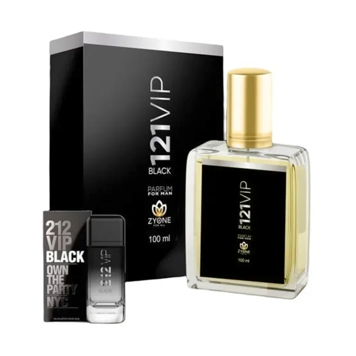 Male Perfume Zyone 121 Vip Black 100 ML Olfactory Reference 212 Fixing Up To 24 Hours EDP