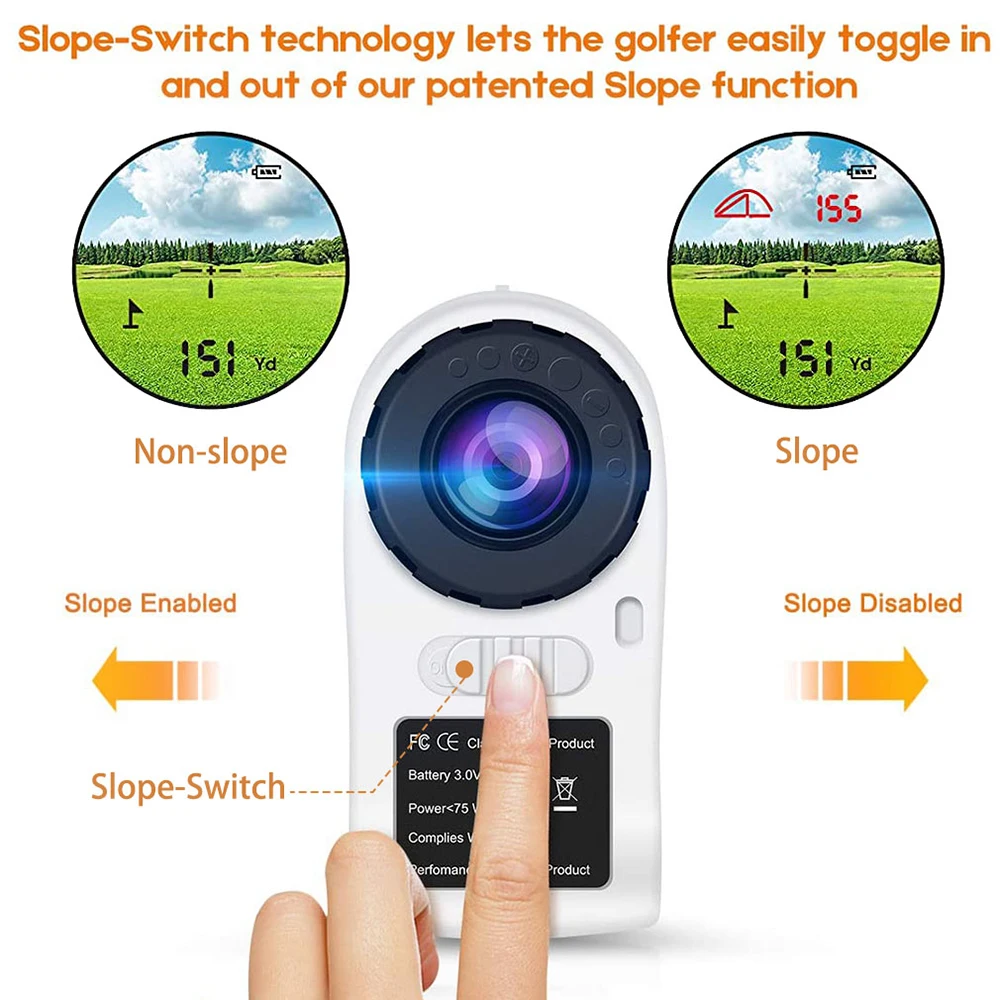 PEAKPULSE Golf Range Finder with Slope Compensation Switch 650 Yards Laser Rangefinder for Beginner & Skilled Gift with Battery
