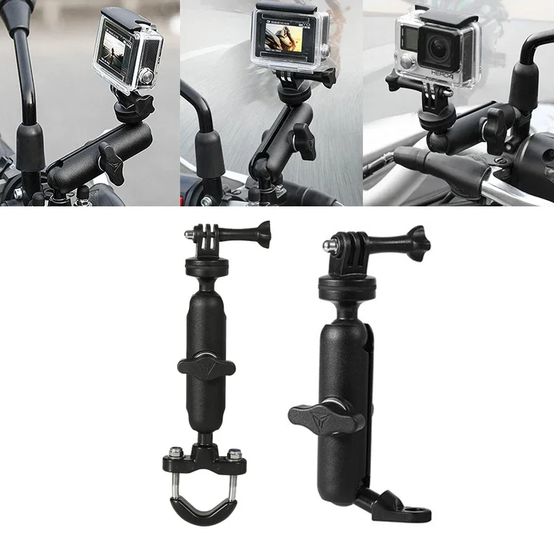 AliExpress FSADV 360 Rotating Motorcycle Bike Camera Holder Handlebar Rearview Mirror Mount Bracket For