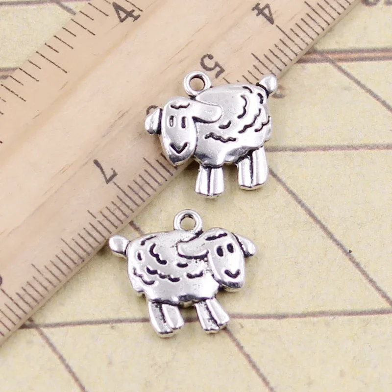 10 sztuk Charms owiec jagnięcina 18x16mm tybetański brąz srebrny kolor wisiorki antyczny tworzenia biżuterii DIY Handmade Craft — zdjęcie 2