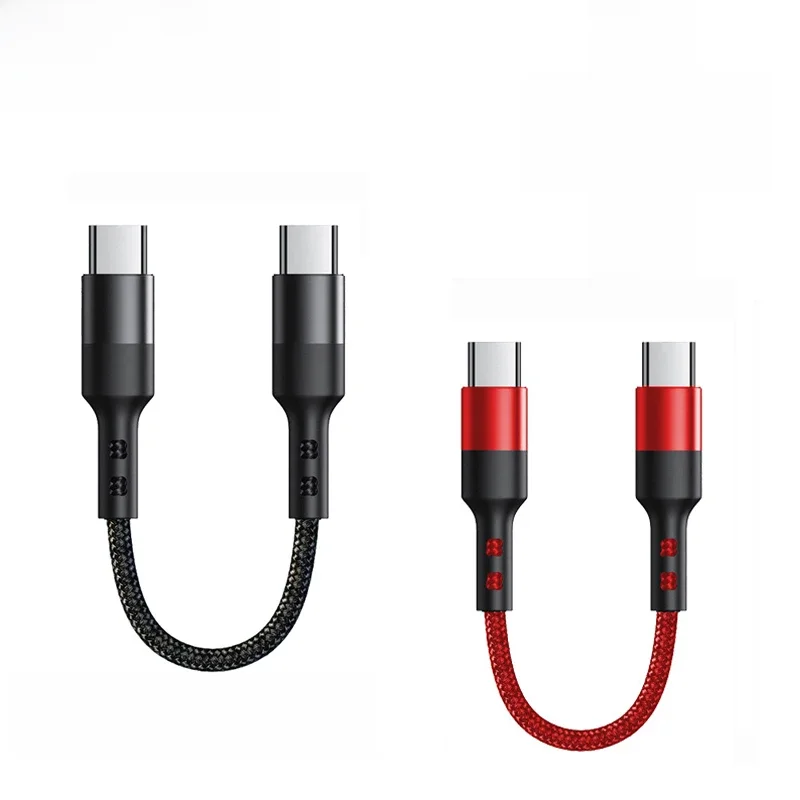 PD60W 30cm Short USB C Cable For iPhone 15 Samsung USB Type C To Type C Data Cable Fast Charger Charging Cable For Power Bank