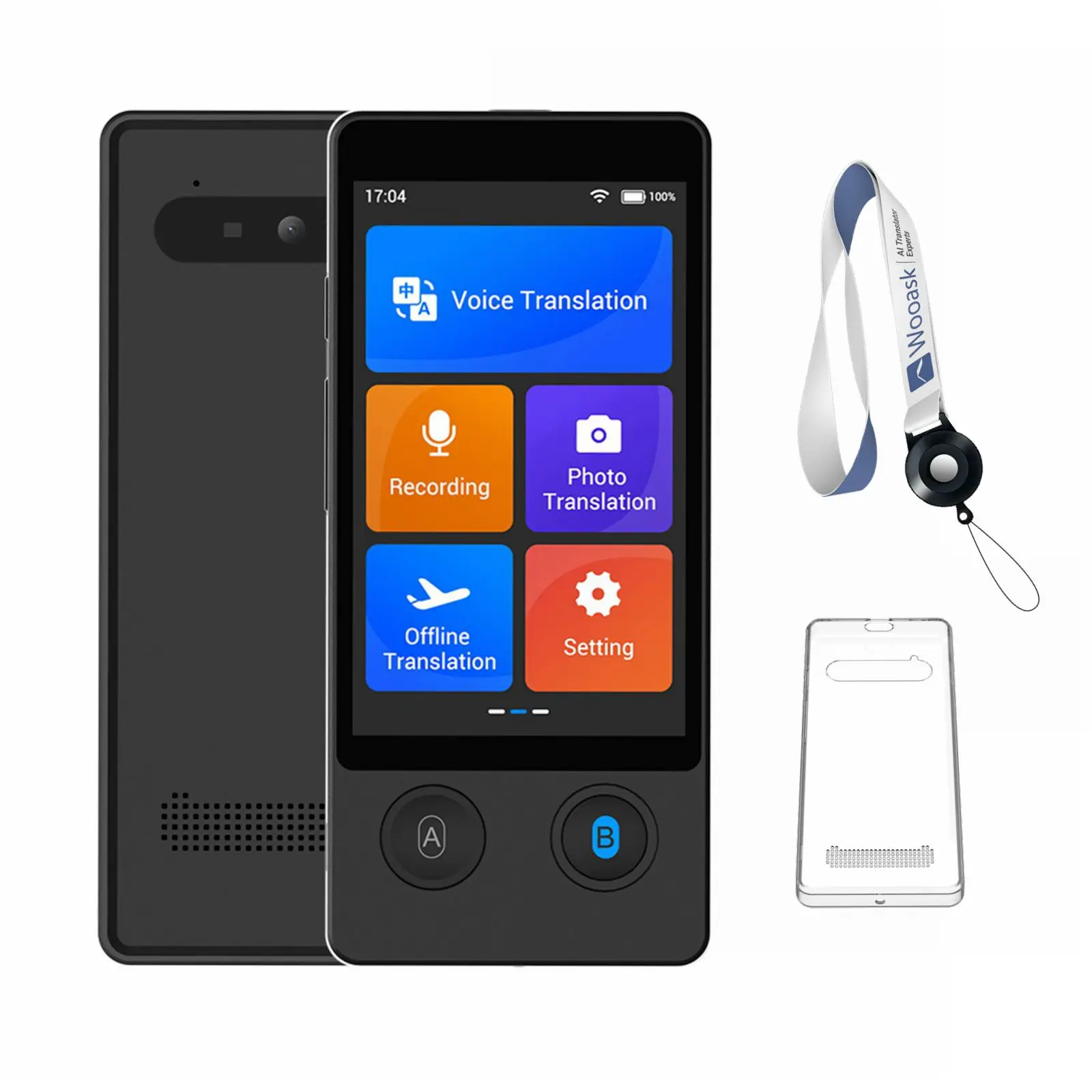 Wooask W12 Language Translator Device,144 Languages and Accents with 3.7 inch Touchscreen [Latest Generation Smart Translator]