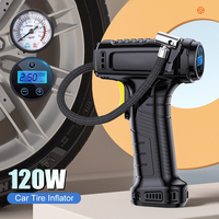 120W Car Tire Inflator Wireless/Wired Portable Car Air Compressor Electric Inflatable Pump With LED For Cars Motorcycles Bikes