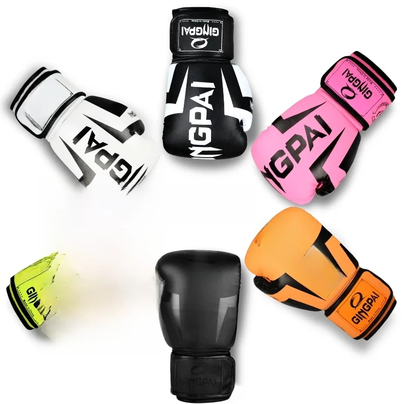 6oz 10oz 12oz Mężczyźni Kobiety Rękawice bokserskie oddychające fitness Rękawice do worka treningowego Rękawice do kick boxingu MMA Rękawice do kopania Muay Thai Protecto — zdjęcie 2