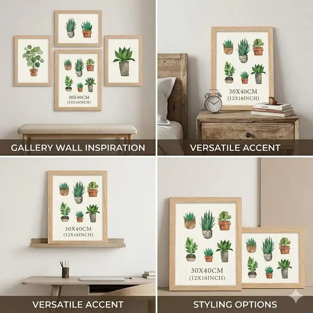 30x40cm Picture Frame Set 12x16 Inch Wooden Photo Frames 3 Pack /6 Pack Black Natural Wood Dark Brown Wall Mount Tabletop Display Home Art Decor 2