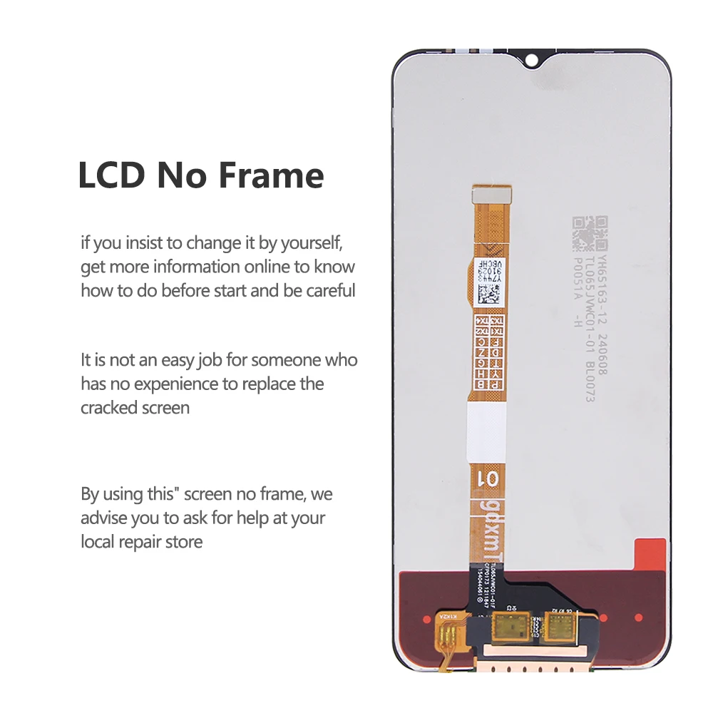 6.56\'\' Display For Vivo Y17s LCD Display Touch Screen Digitizer Assembly Replacement for Vivo Y17S V2310 Screen with Frame