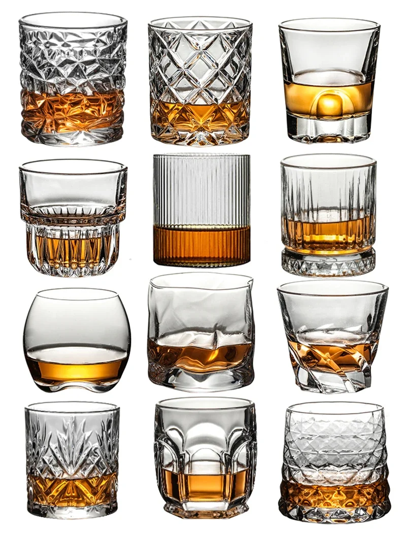 Verres à whisky à l'ancienne pour les amateurs de scotch, verrerie de style, bourbon, rhum, cadeau parfait