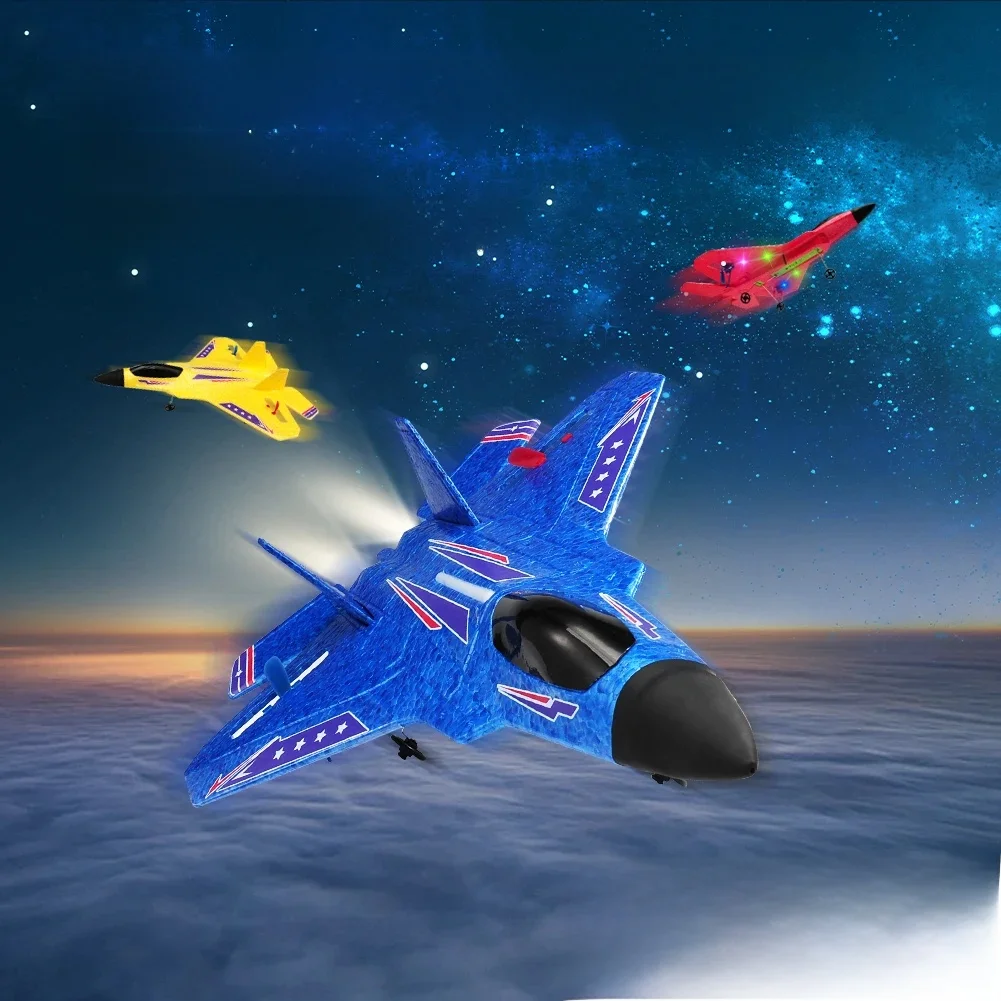 RC Foam Aircraft F22 Raptor Plane 2.4G Radio Remote Control Flying Glider Fighter With LED Lights EPP Airplanes Boys Toys — 2