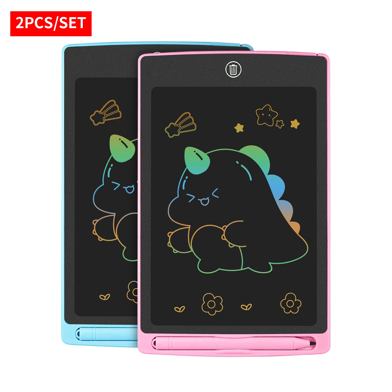 2 Pack Writing Tablet Drawing Board Children\'s Graffiti Sketchpad Toys 8.5 inch Lcd Handwriting Blackboard magic drawing board