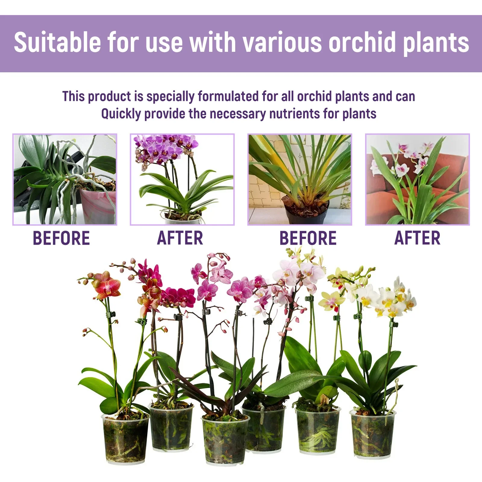 Orchidee Vloeibare Meststof Potplant Voedingssupplement Orchideeën Bloemmeststof Bevorderen Bloeiende Orchideeëngroei Voedingsstof